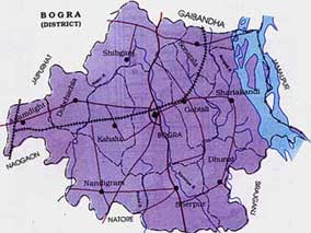 Map of Bogra